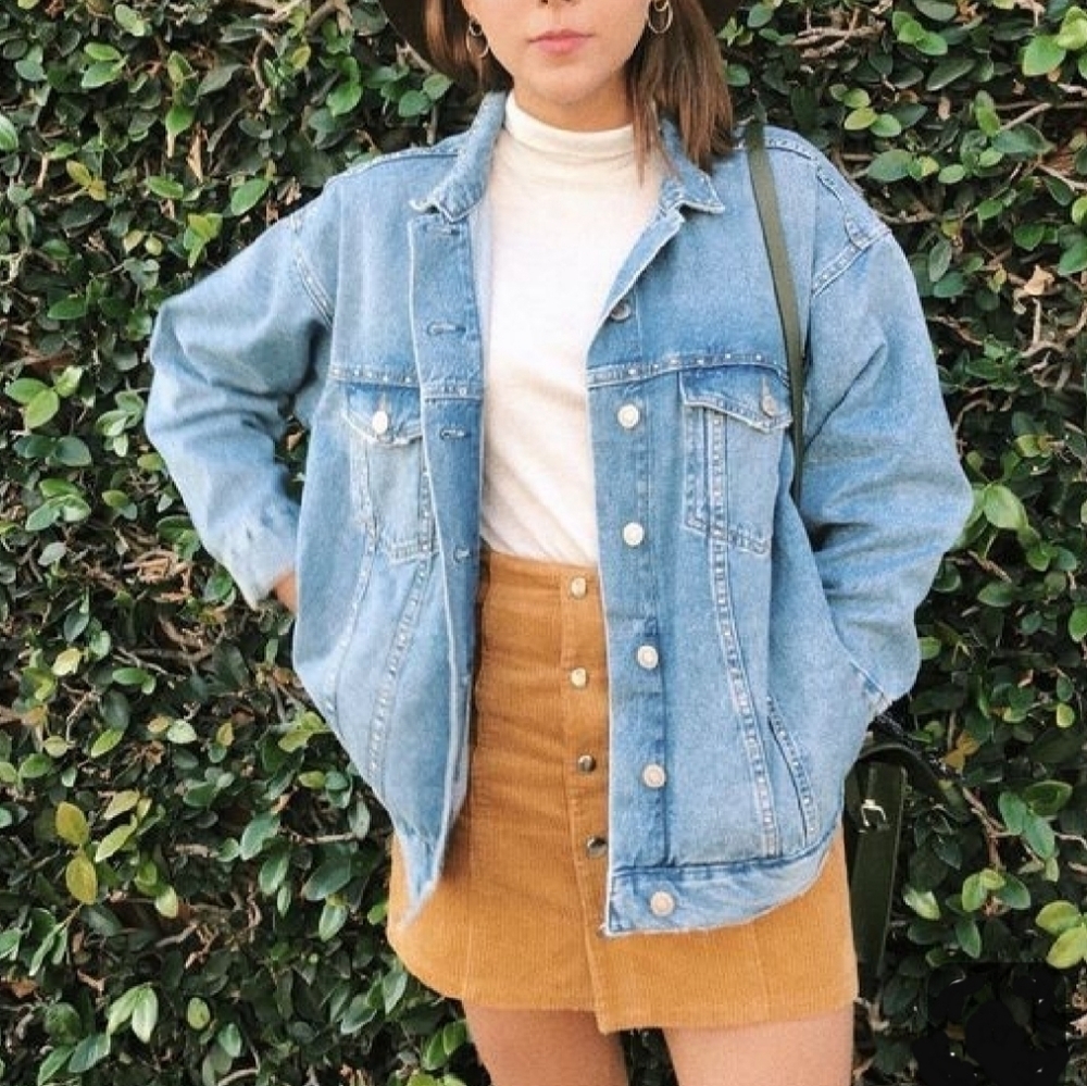 Brown corduroy button up sz 7 skirt
